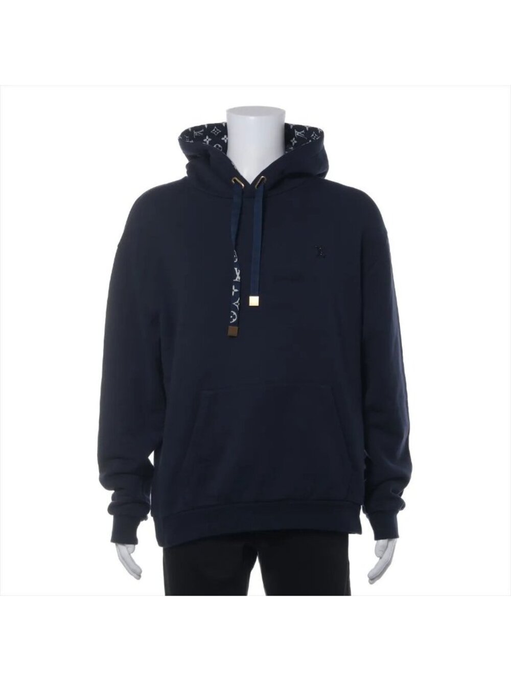 Louis Vuitton Monogram Hoodie Navy Top XXL